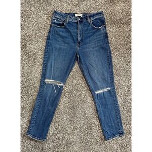 Abercrombie & Fitch Jeans Womens 30/10 Blue Skinny High Rise Curve Love Distress